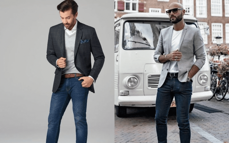 Trẻ trung với áo blazer phối quần jeans